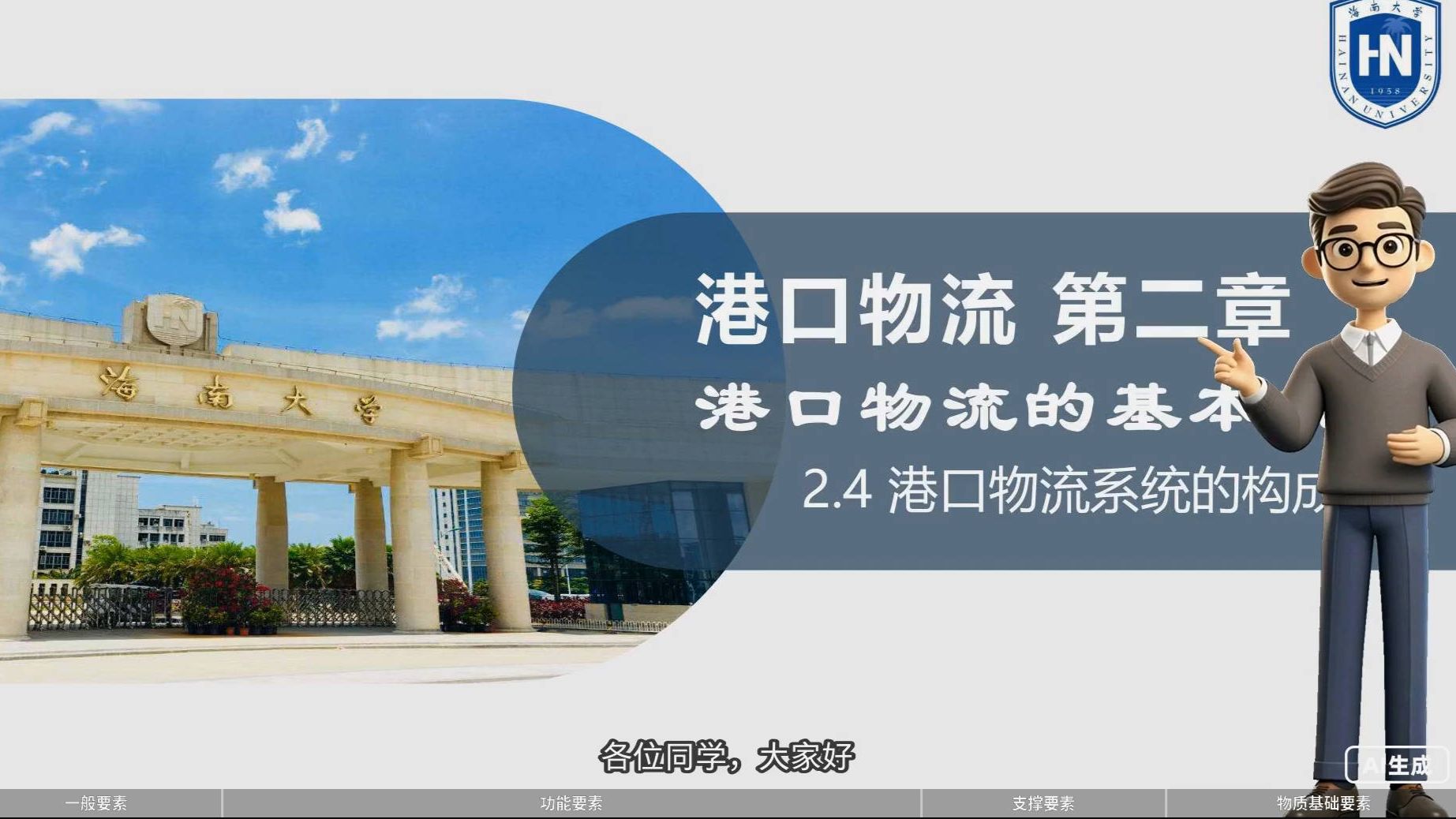 2.4 港口物流系统的构成
